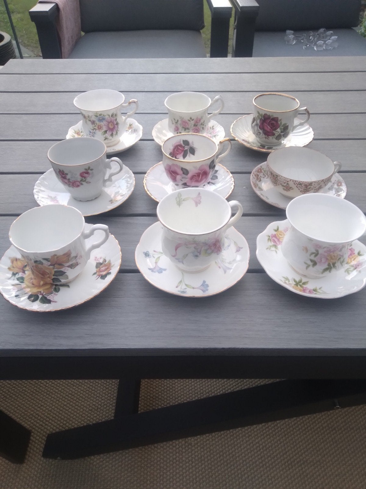 Diverse collectie porseleinen servies en schalen, Antiek en Kunst, Ophalen of Verzenden