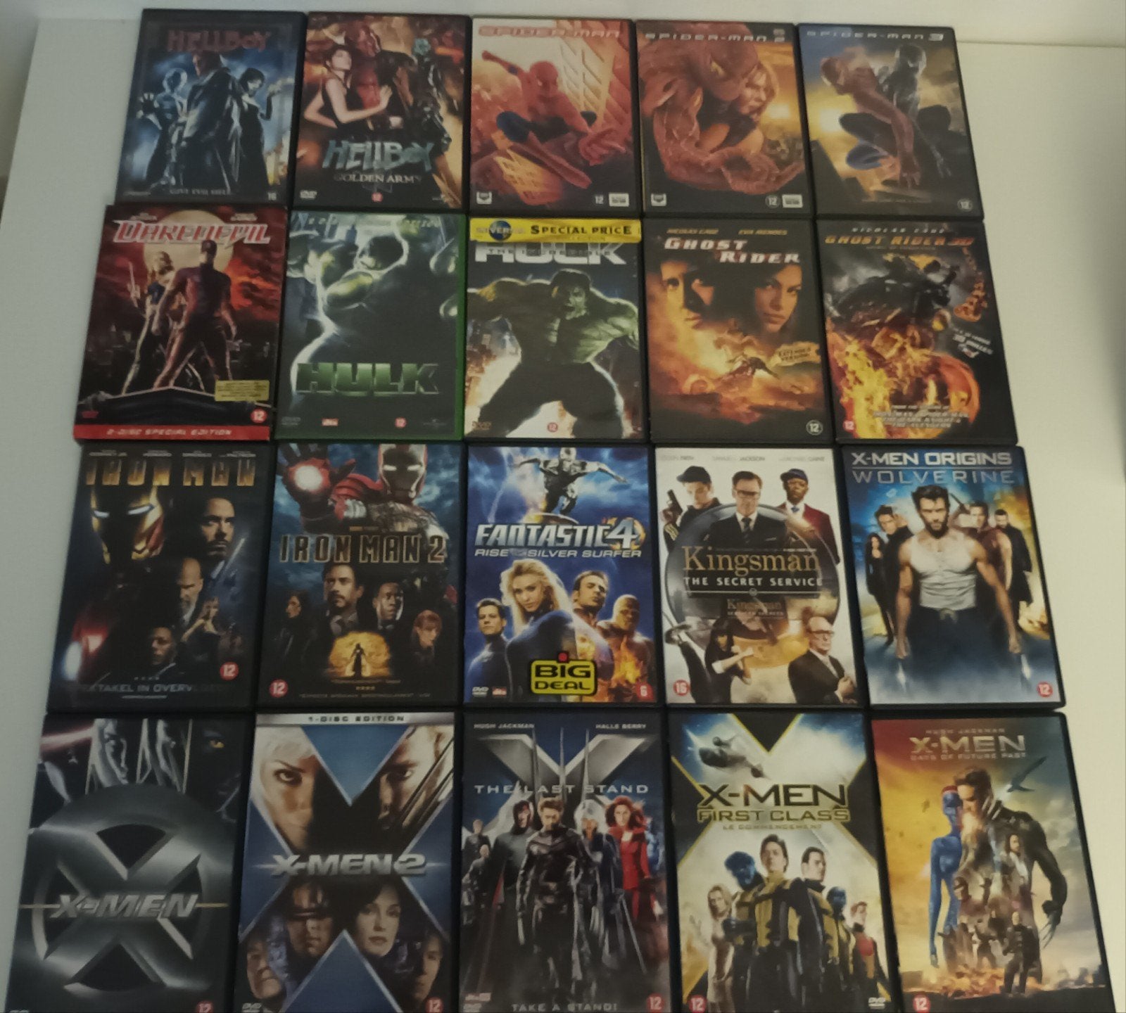 20 dvds Marvel superhelden, Vanaf 12 jaar, Ophalen of Verzenden, Zo goed als nieuw