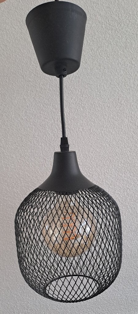Hanglamp zwart, Ophalen of Verzenden, Zo goed als nieuw, Metaal, E27 (groot)