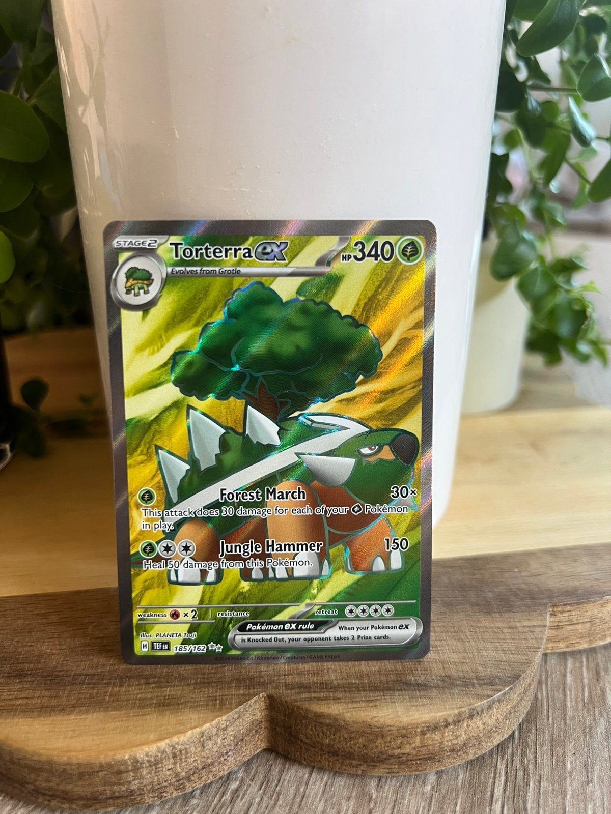 Torterra ex 185/162 Temporal Forces Pokémon, Ophalen of Verzenden, Nieuw, Losse kaart, Foil