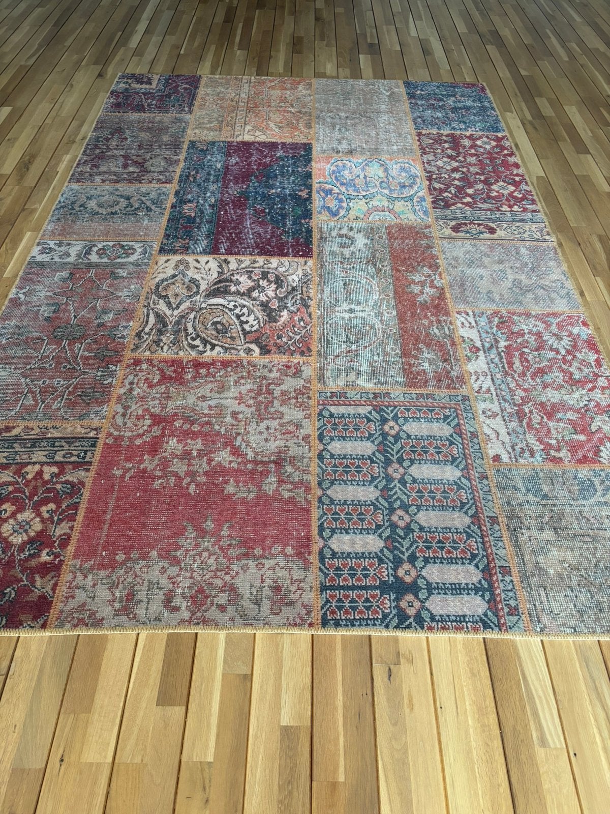 Vloerkleed patchwork (op perzische invloeden gebaseerd), Huis en Inrichting, Ophalen, 150 tot 200 cm, 200 cm of meer, Zo goed als nieuw