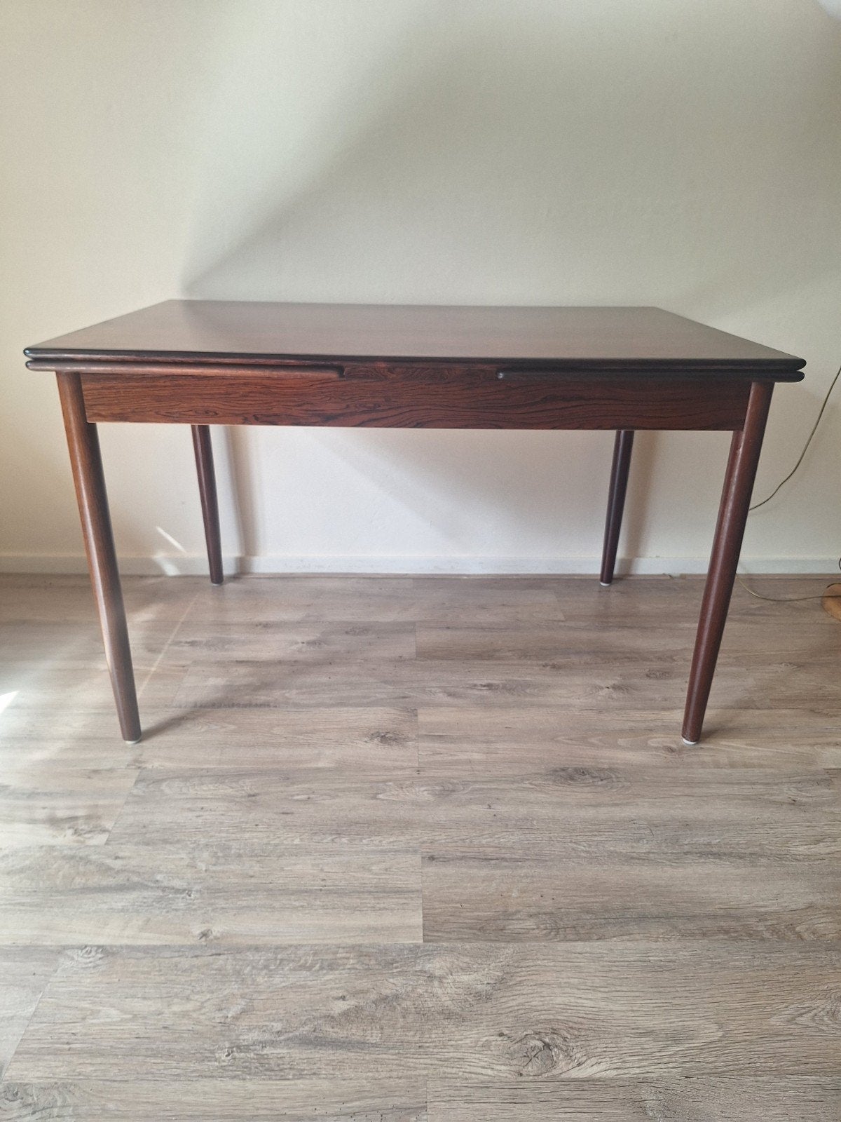 Vintage Palissander eettafel, Ophalen, Rechthoekig, 50 tot 100 cm