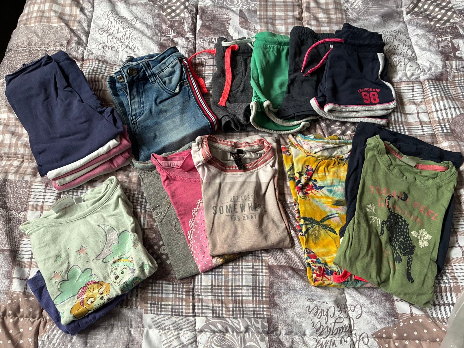 Pakket meisjes zomer kleding draagmaat 116/122, Ophalen of Verzenden, Gebruikt, Meisje