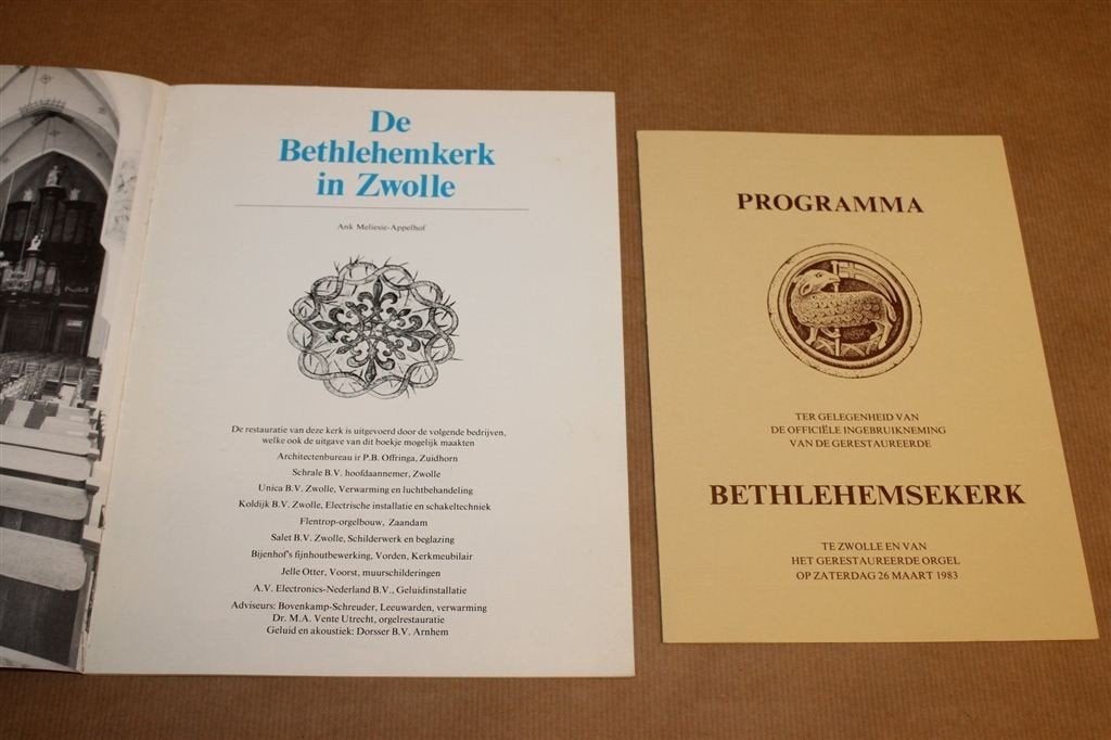Bethlehemkerk Zwolle + Programma — Kerkgeschiedenis, 1983, Boeken, Geschiedenis | Stad en Regio, Ophalen of Verzenden, Gelezen