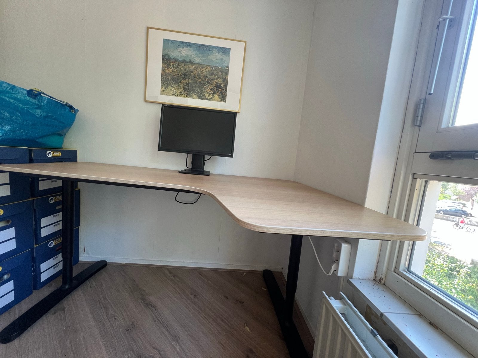 IKEA Bekant hoekbureau 160x110 cm, Huis en Inrichting, Bureaus, Ophalen, Gebruikt, IKEA, Hoekbureau