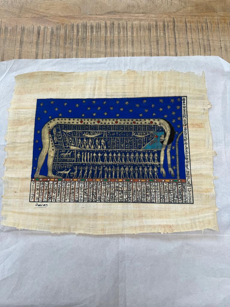 Egyptische Papyrus Kunstwerk - Omran, Ophalen of Verzenden