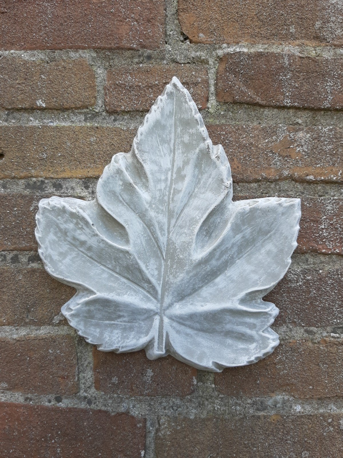 Blad wanddecoratie betonnen beeld tuinbeeld beton blaadje, Ophalen of Verzenden