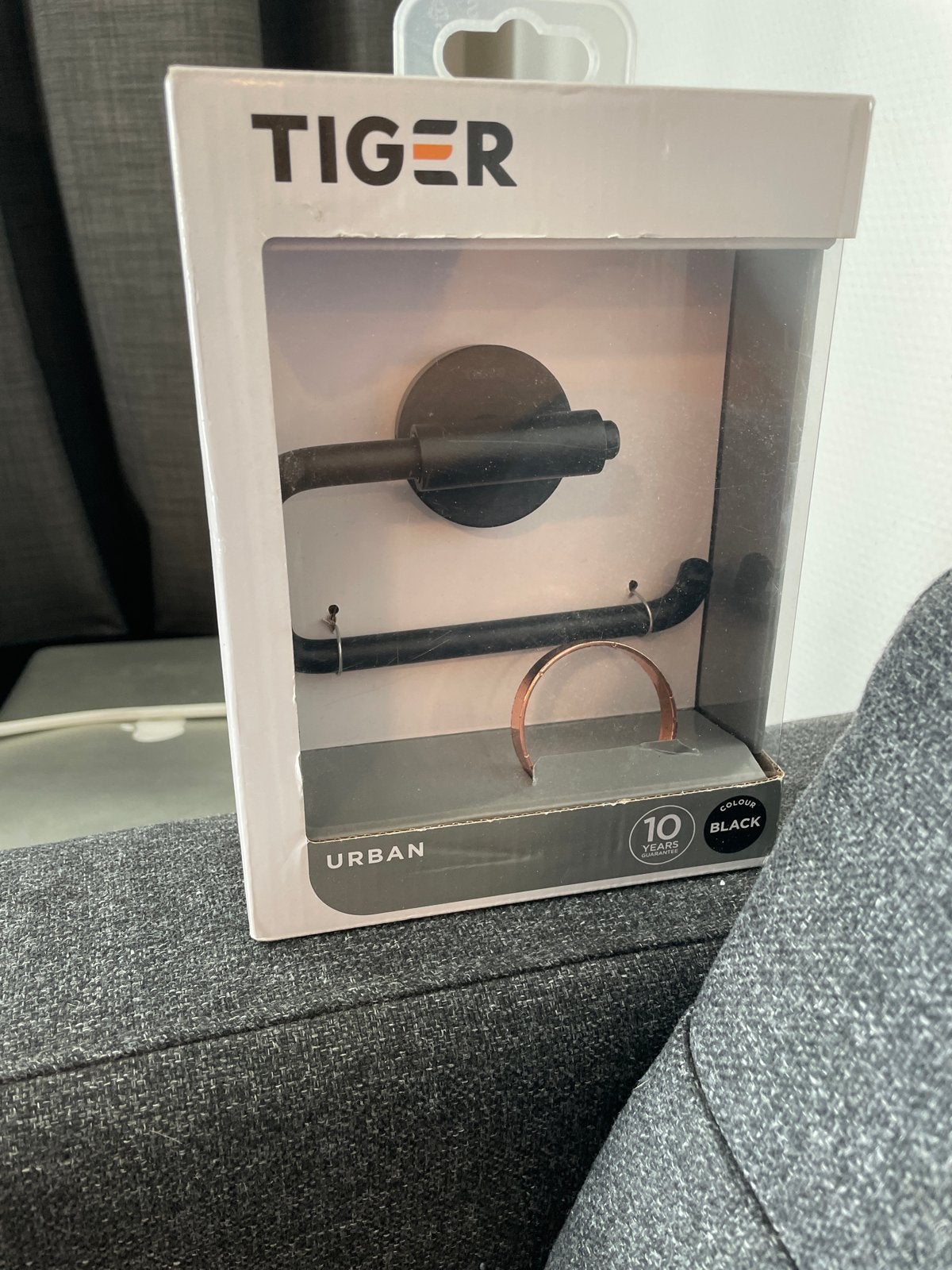 Tiger Urban toiletrolhouder met reserverolhouder zwart, Ophalen of Verzenden, Nieuw, Zwart, Toilet-accessoire