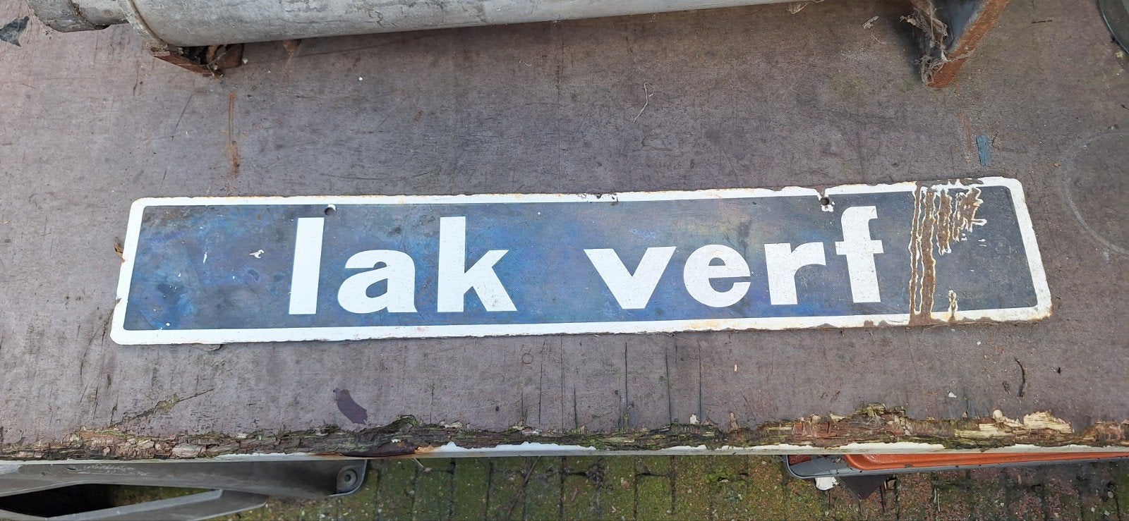 Orgineel Emaille winkelbord | Verfwinkel, Ophalen