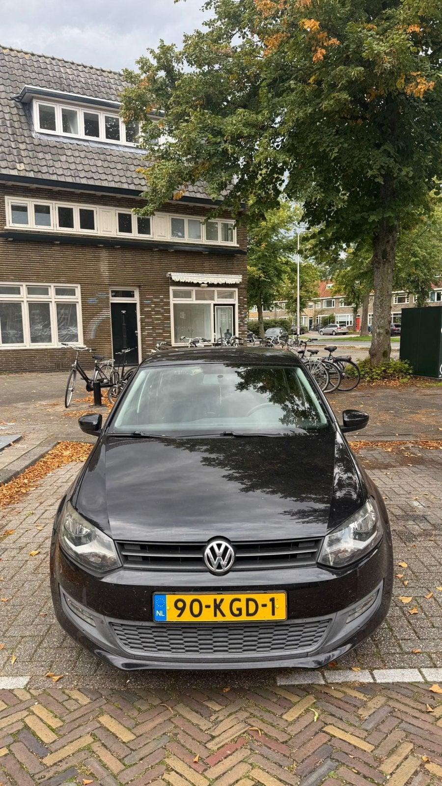 Volkswagen Polo 1.4 16V FSI 63KW 2009 Zwart, Auto's, Voorwielaandrijving, 970 kg, 4 cilinders, Zwart