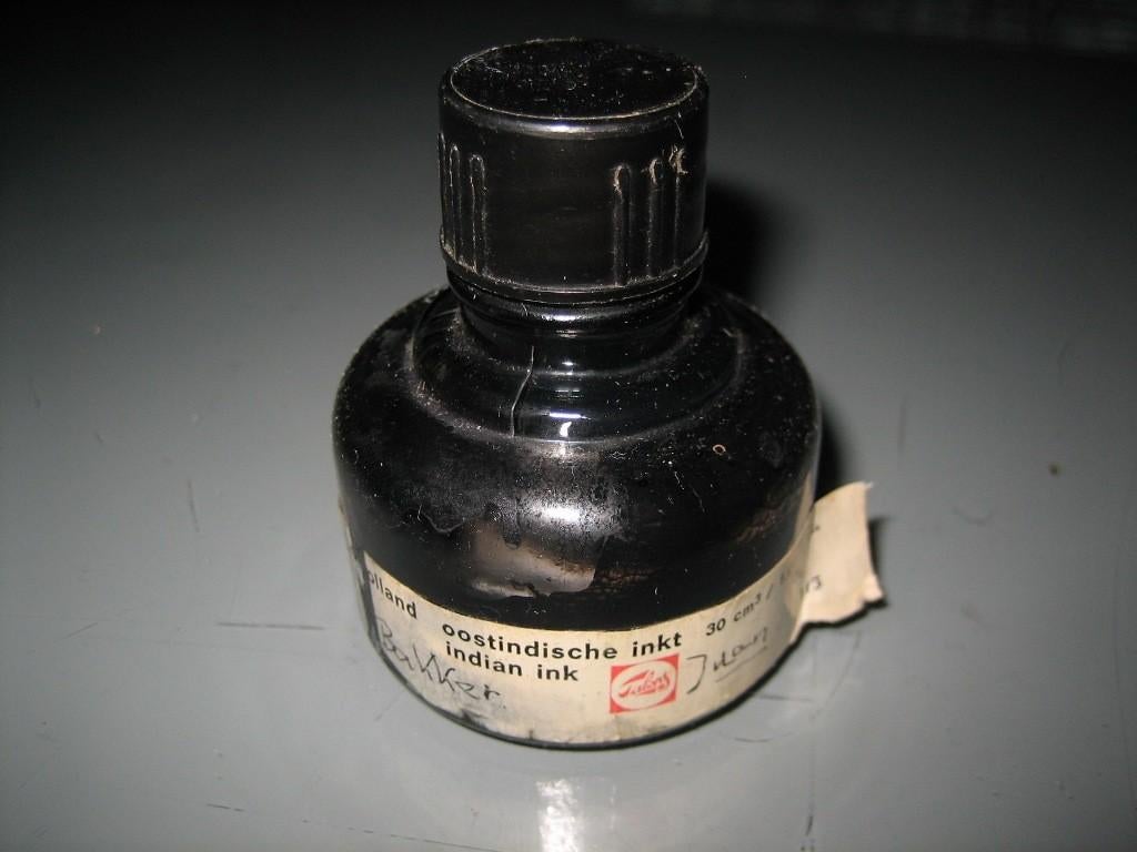 Vintage Leeg Inktflesje Talens Oostindische Inkt, Ophalen of Verzenden