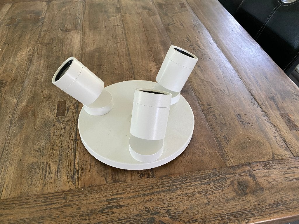 IKEA NYMÅNE Plafondspot met 3 spots, wit, B22 (Bajonetsluiting), Ophalen of Verzenden, Zo goed als nieuw, LED