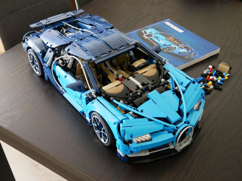 Bugatti Chiron 1:8 (lego kloon), Ophalen, Lego, Compleet, Zo goed als nieuw