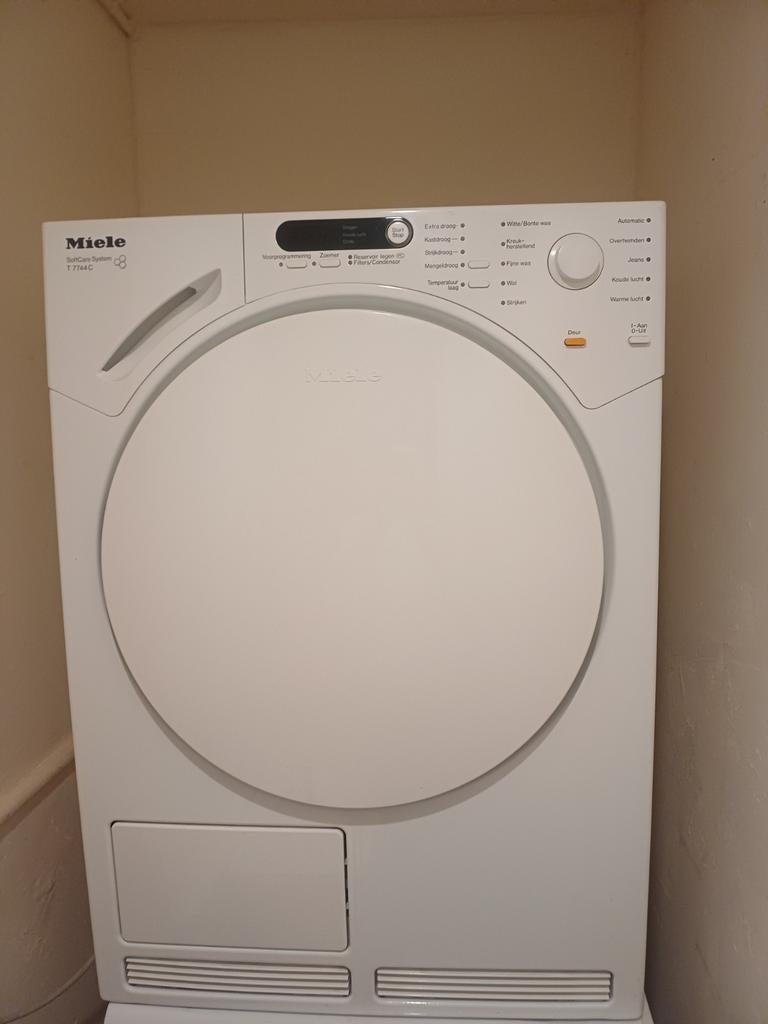 Miele condensdroger T7744C SoftCare System, Witgoed en Apparatuur, Wasdrogers, 6 tot 8 kg, Gebruikt, Ophalen of Verzenden, 85 tot 90 cm