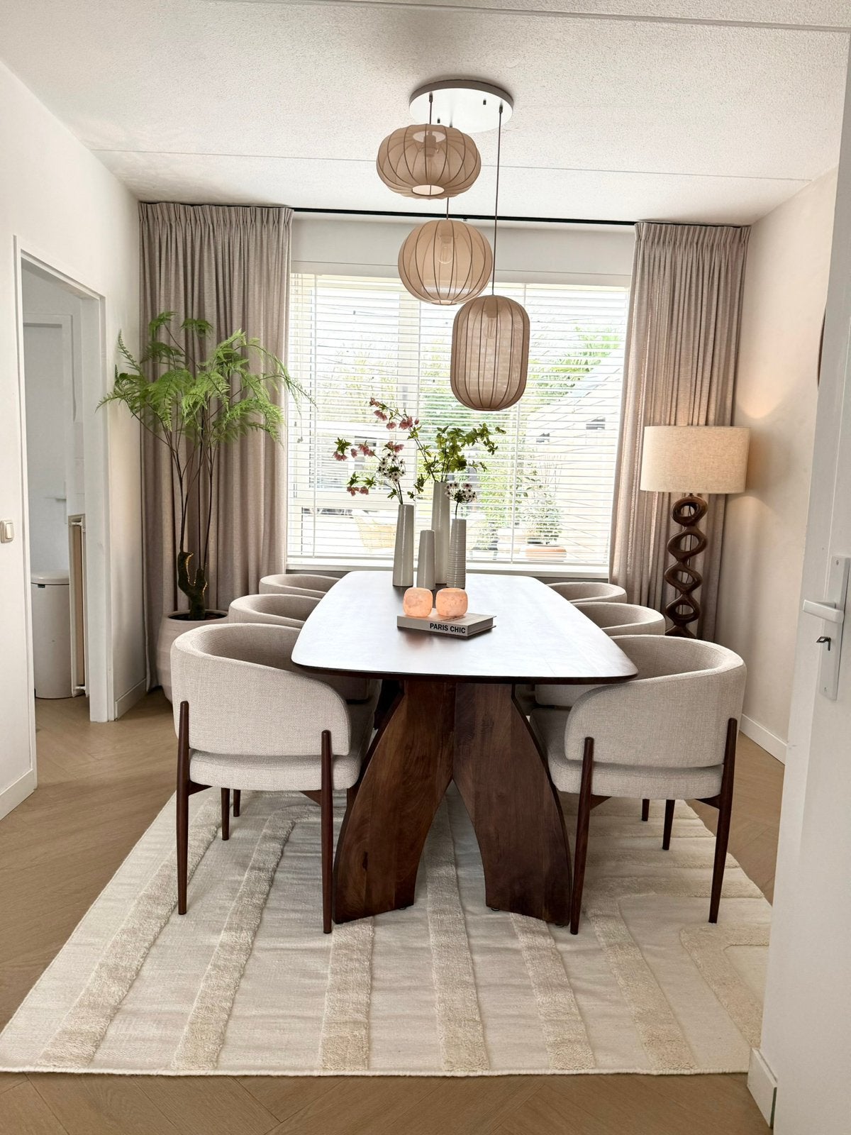 Vloerkleed nieuwstaat volero x huizedop, Ophalen, 200 cm of meer, Zo goed als nieuw, Crème