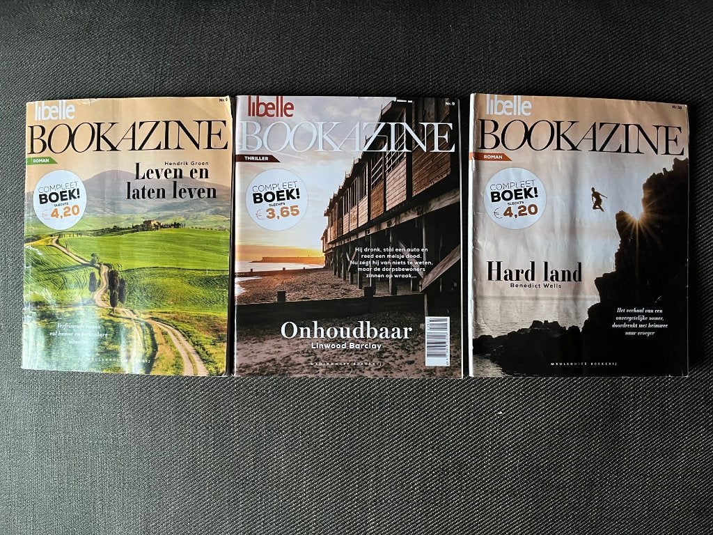 Bookazine's 3 titels. (Roman/Thriller) 3 > €6.-, Ophalen of Verzenden, Zo goed als nieuw