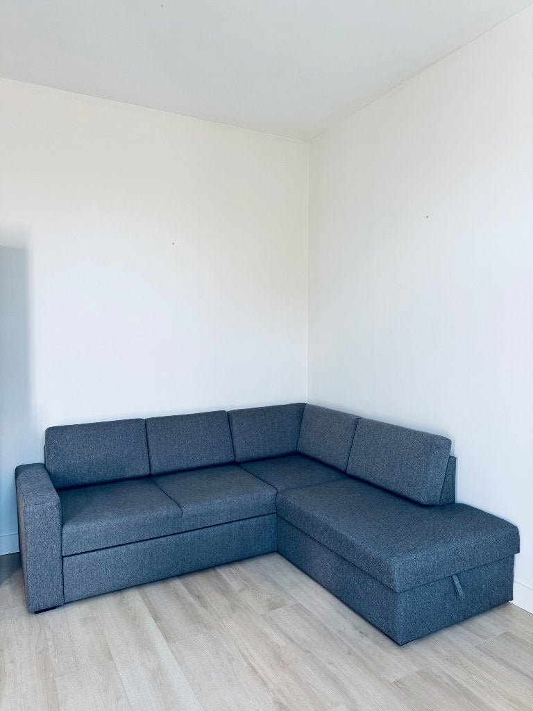 Hoekbank met Opbergruimte en Slaapfunctie, Huis en Inrichting, Banken | Bankstellen, Ophalen, 125 tot 150 cm, Hoekbank, Zo goed als nieuw