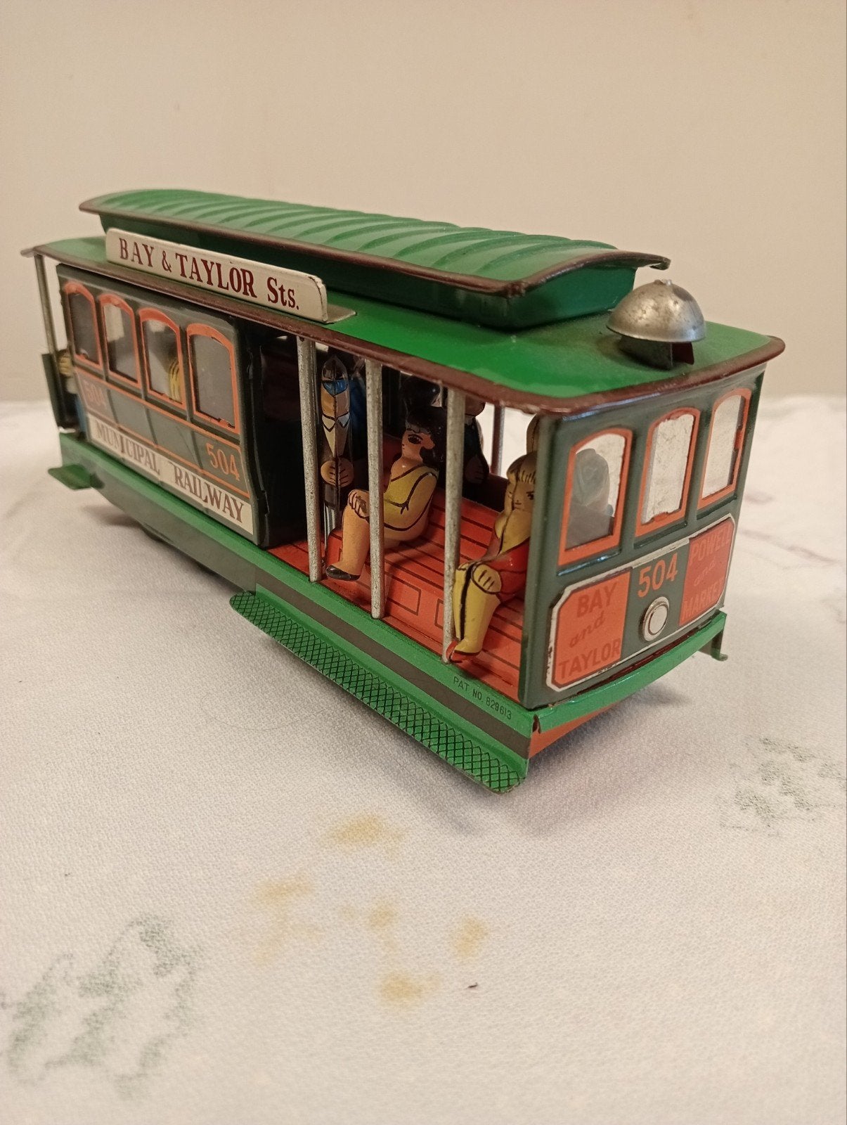 Vintage Blikken Tram Speelgoed - Municipal Railway 504, Gebruikt, Schaalmodel, Tram, Onbekend