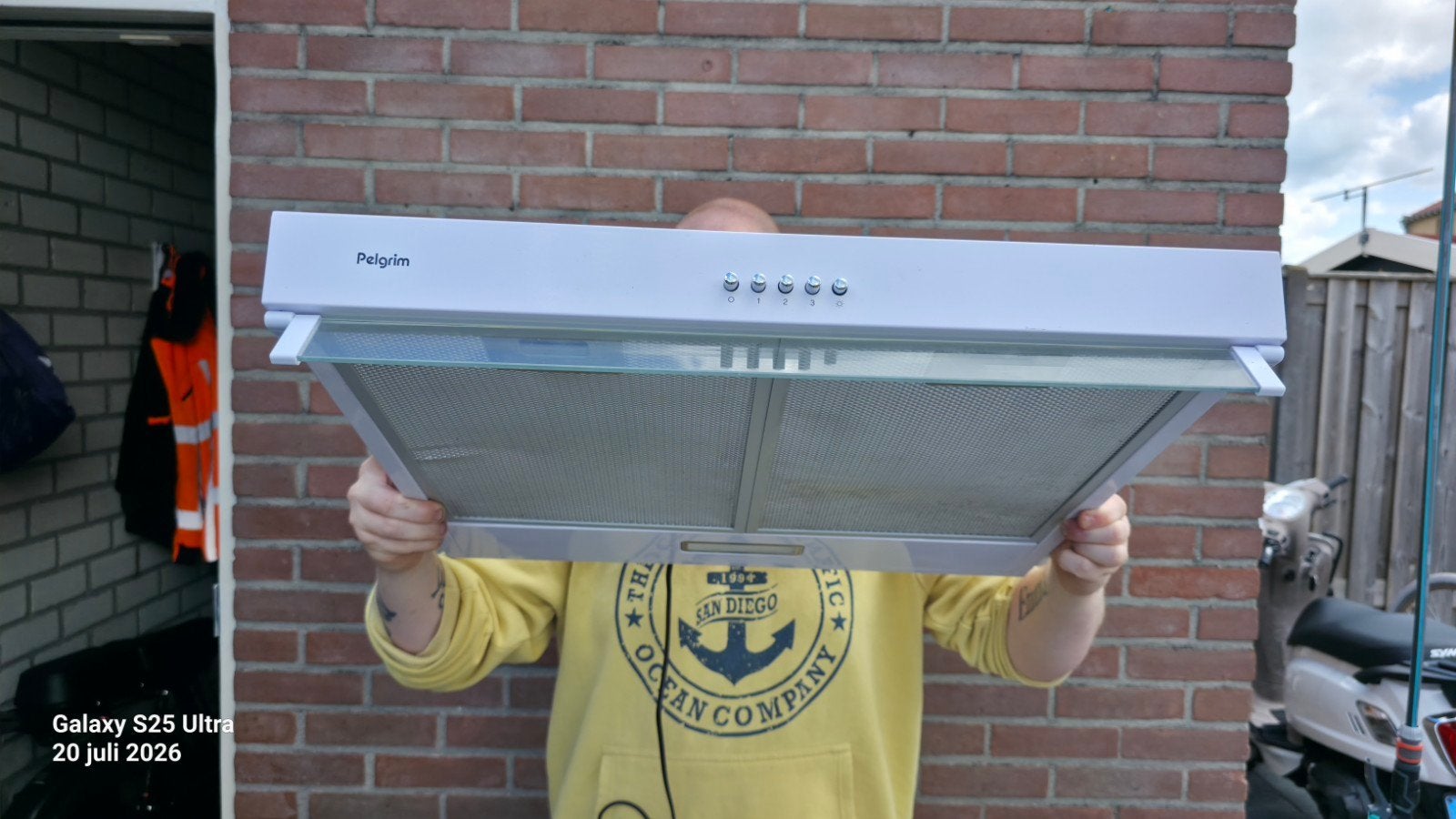 Pelgrim Afzuigkap - Wit - Zo goed als nieuw, Witgoed en Apparatuur, Afzuigkappen, Ophalen, Onderbouw afzuigkap, Motor, Zo goed als nieuw