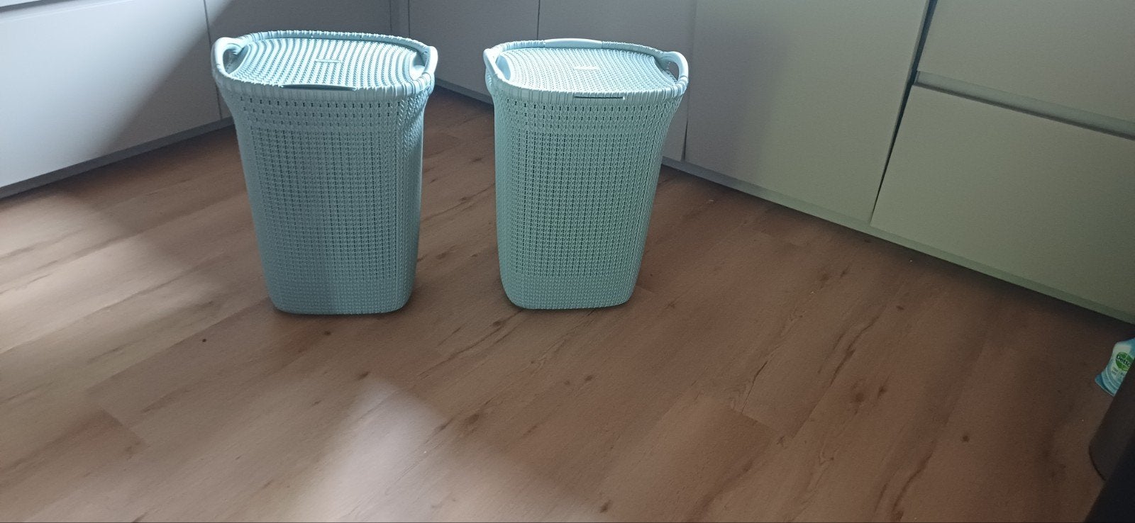 2 wasmanden curver knit 2x groen, Ophalen, Zo goed als nieuw, Kunststof