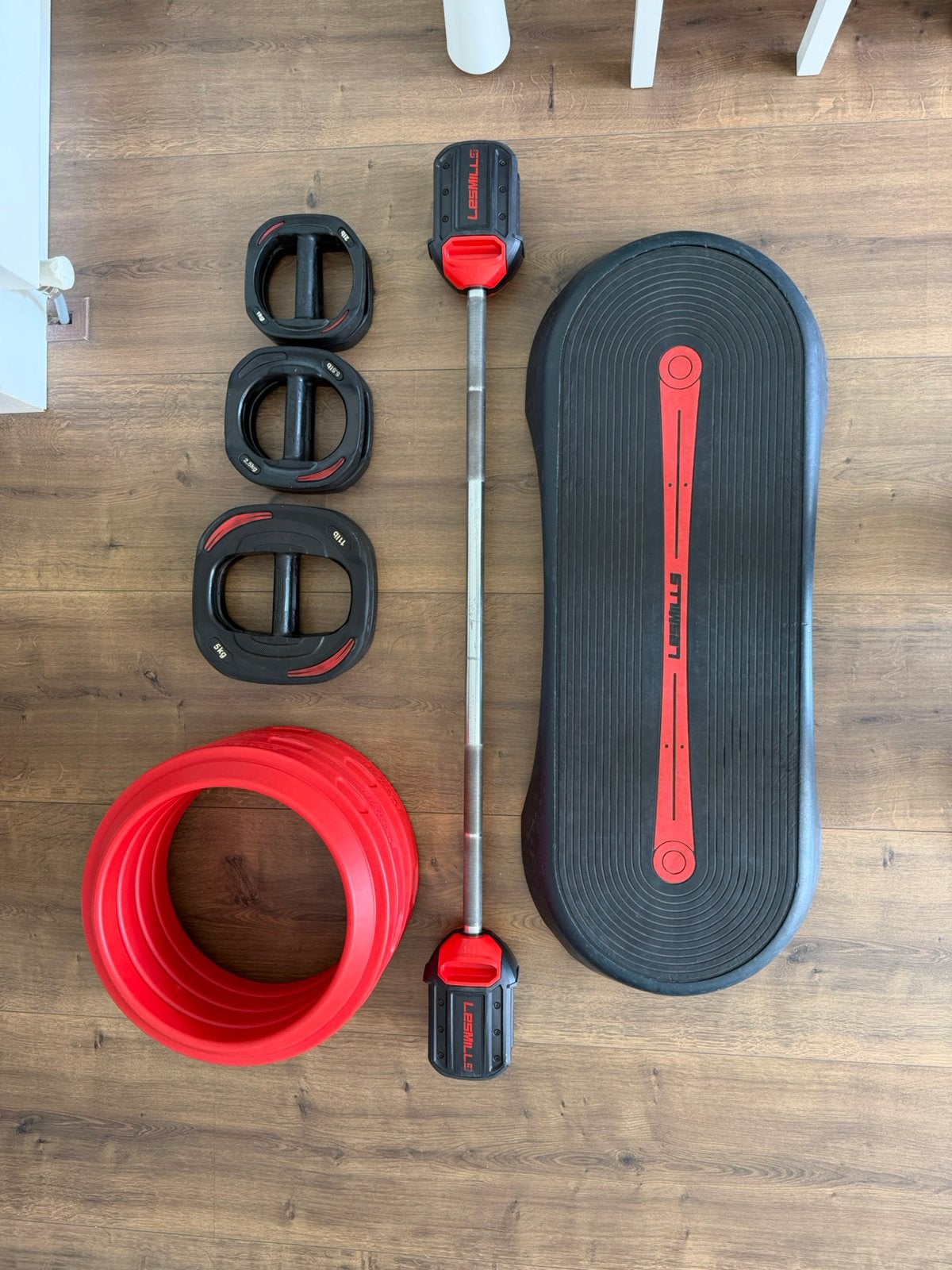Les Mills smartbar set met step en gewichten, Ophalen of Verzenden, Gebruikt, Halterstangen
