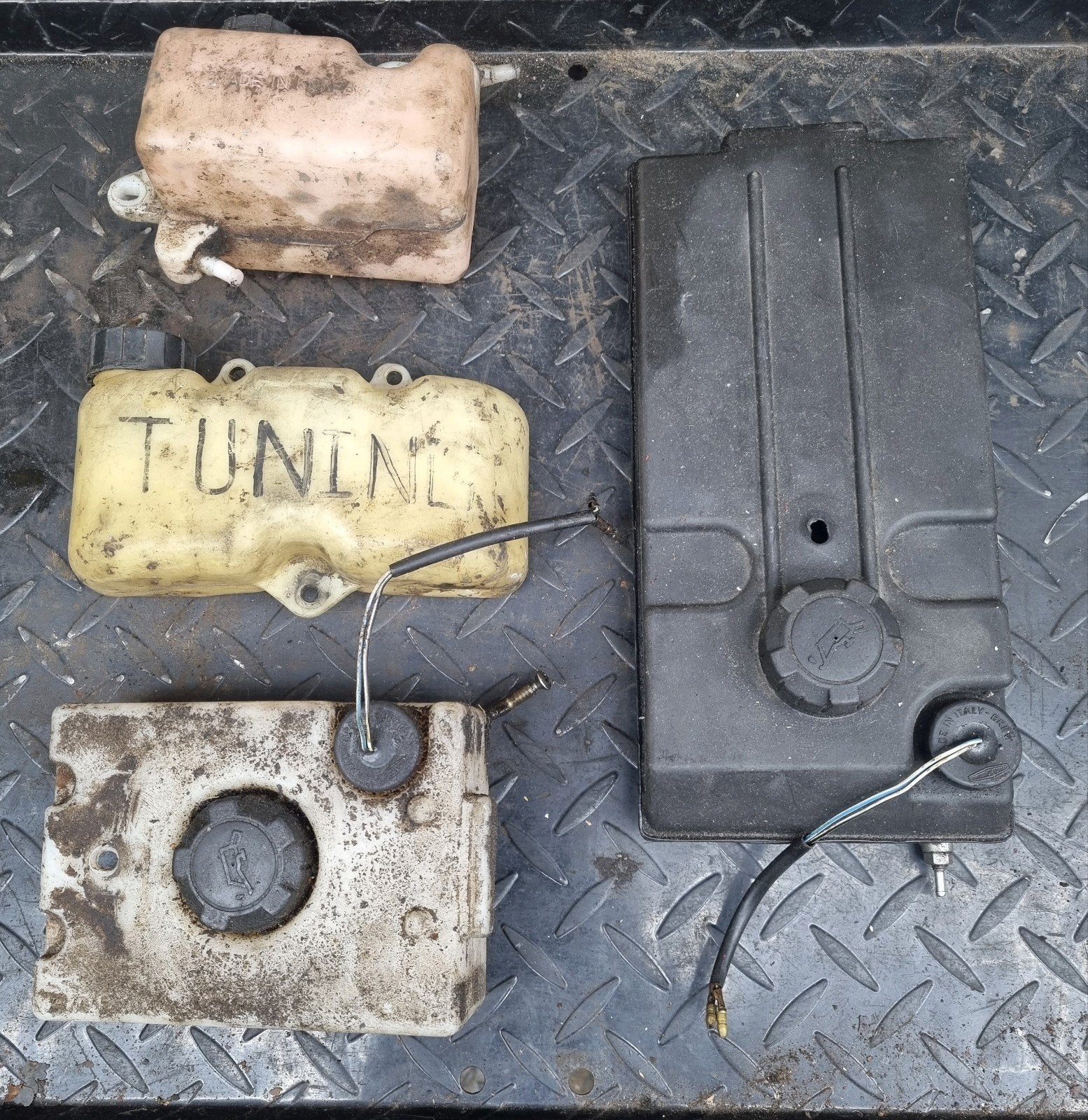 4x Tomos olietank €5, Ophalen of Verzenden, Tomos, Tomos, Tomos