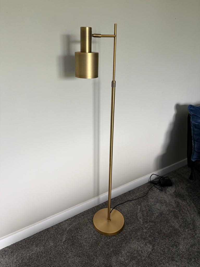 Vloerlamp - karwei Nordin - messing, Ophalen, 150 tot 200 cm