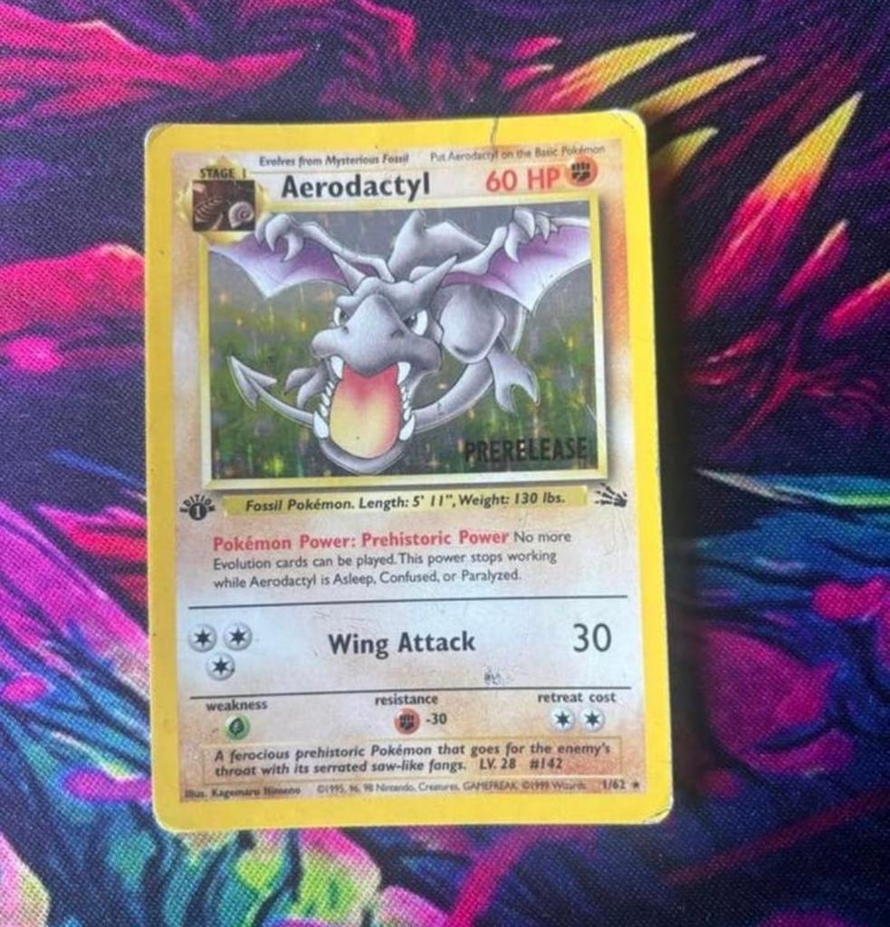Aerodactyl Prerelease Pokémon Kaart, Verzenden, Gebruikt, Losse kaart
