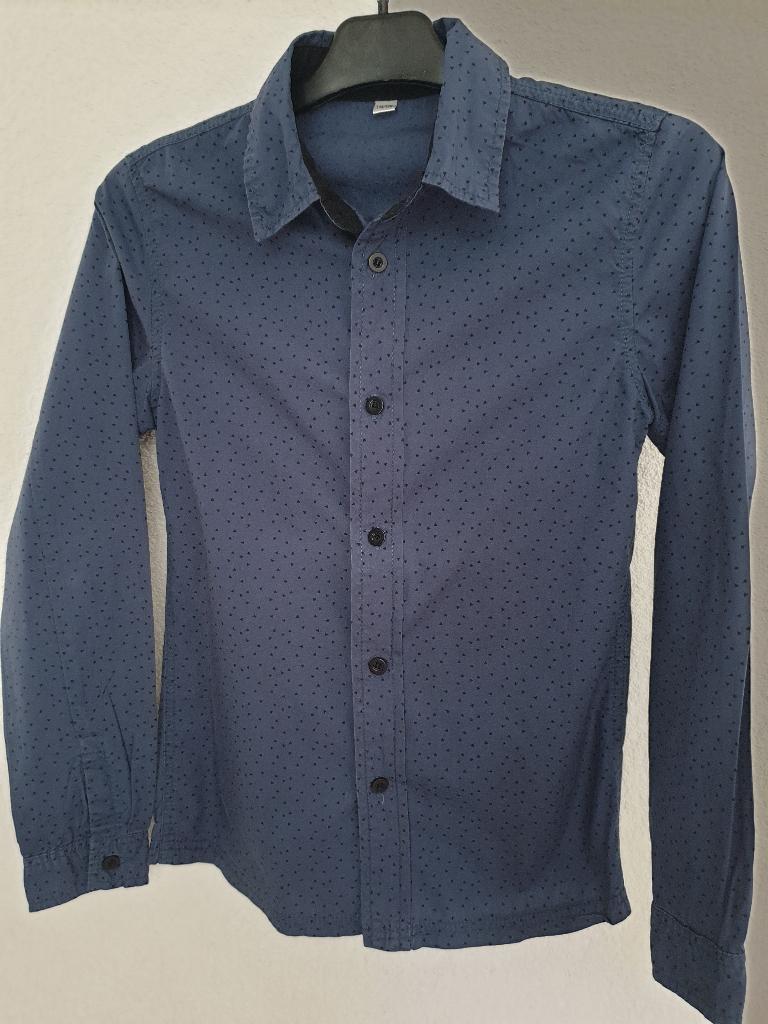 Net Overhemd / Blouse – Blauw met Print. Maat 146-152, Zeeman, Overhemd of Blouse, Ophalen of Verzenden, Zo goed als nieuw
