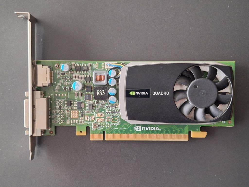 Nvidia Quadro 1GB videokaart vintage pc dvi vga display-port, Computers en Software, Videokaarten, Gebruikt, PCI-Express 2, GDDR3