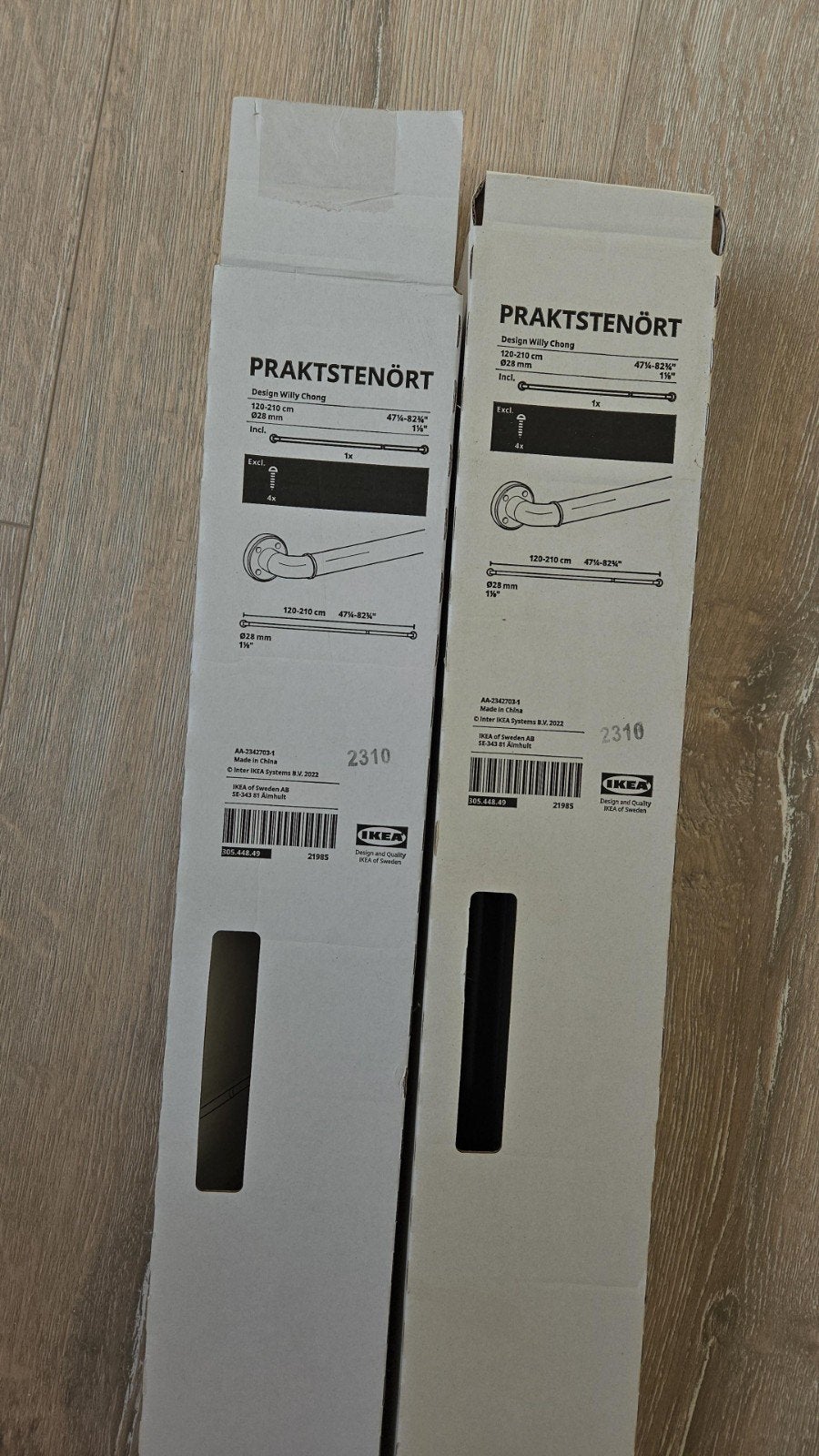 Gordijnroede ikea Prakstenört 2x - kleur zwart, Ophalen, Nieuw, Zwart