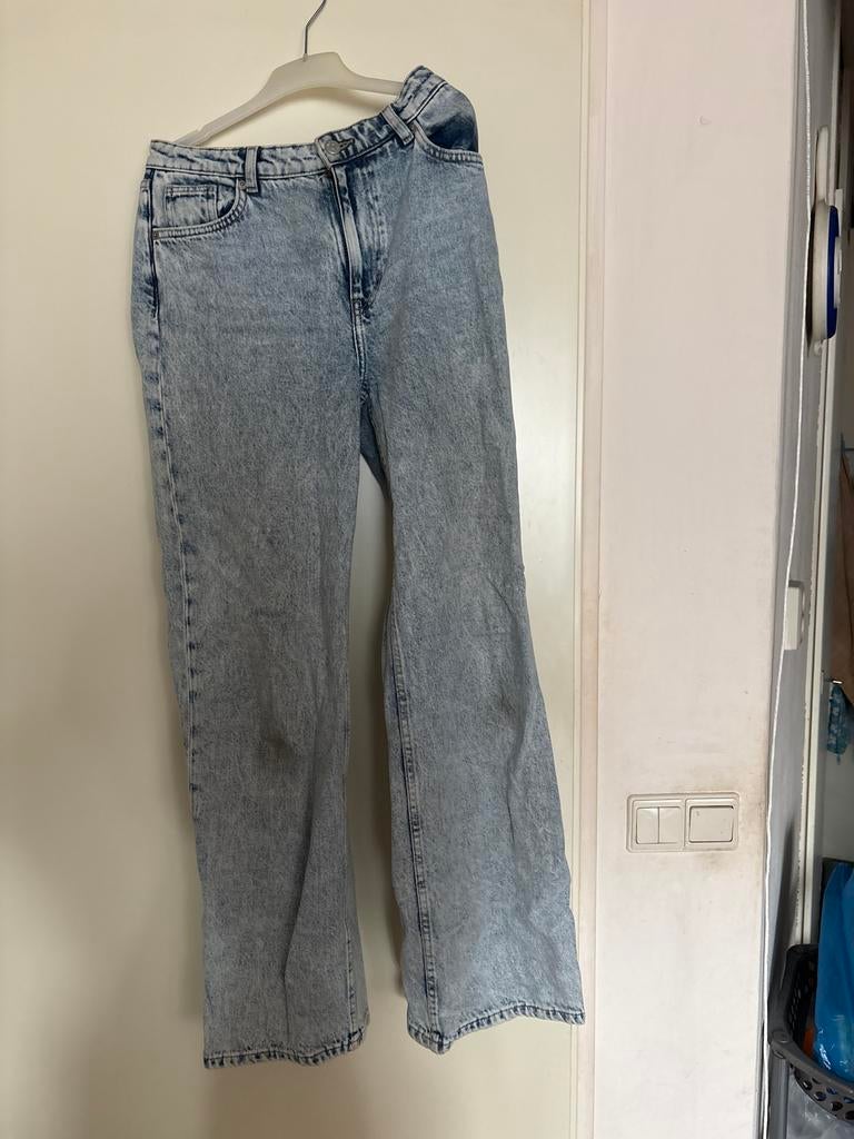 Trendy acid wash jeans, Ophalen of Verzenden, Gedragen, Blauw, Overige jeansmaten