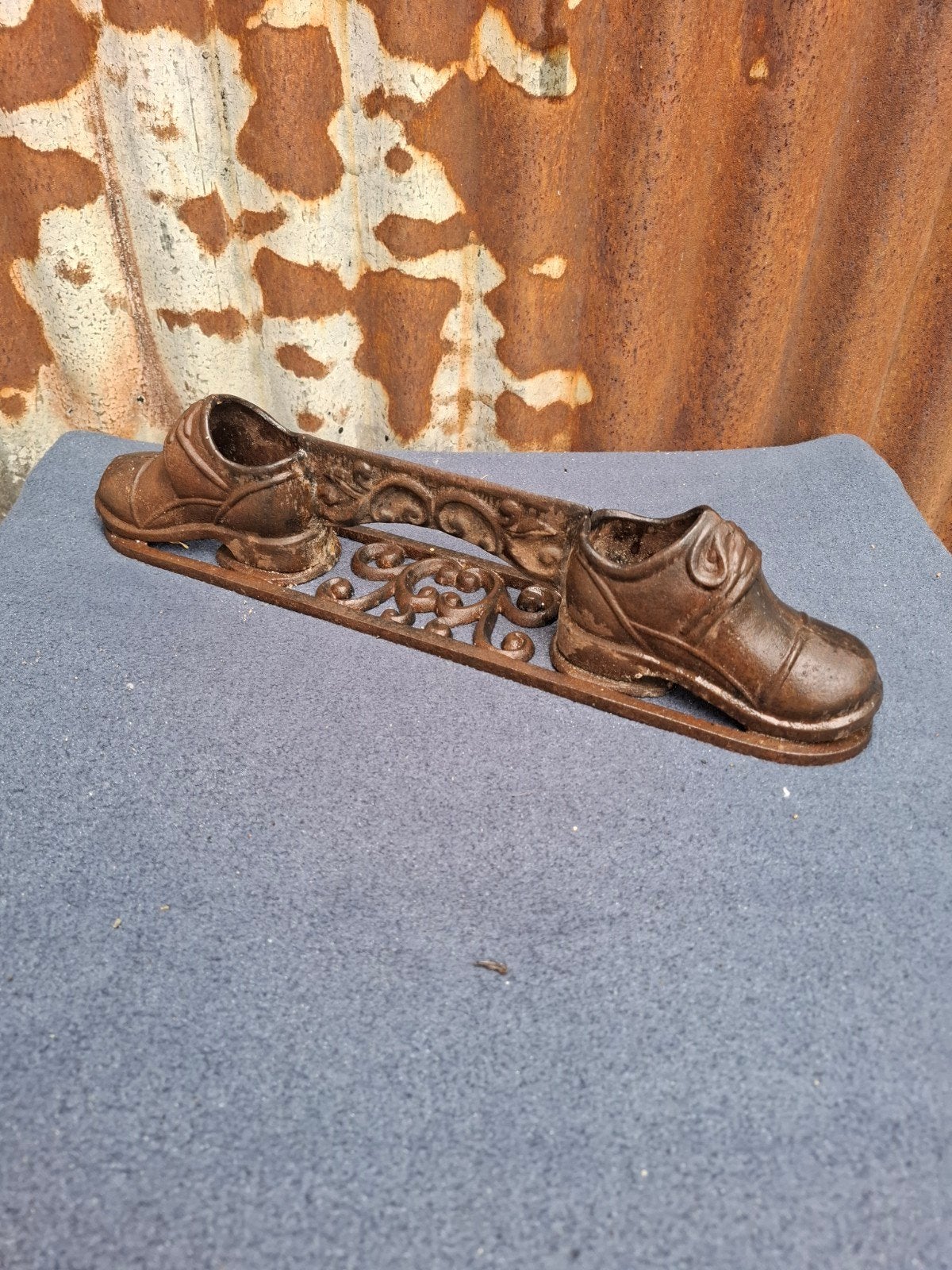 Gietijzeren laarzenschrapers laars schoen ( retro antiek), Ophalen of Verzenden