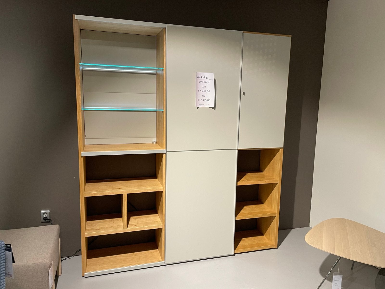 Hulsta Now Time wandmeubel van €5464,- voor €2495,-, Huis en Inrichting, Ophalen, 200 cm of meer, 150 tot 200 cm, Nieuw
