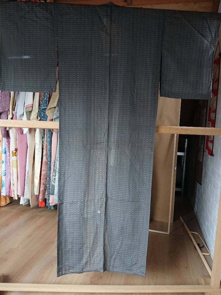 Traditionele Japanse summer Kimono grey, Ophalen of Verzenden