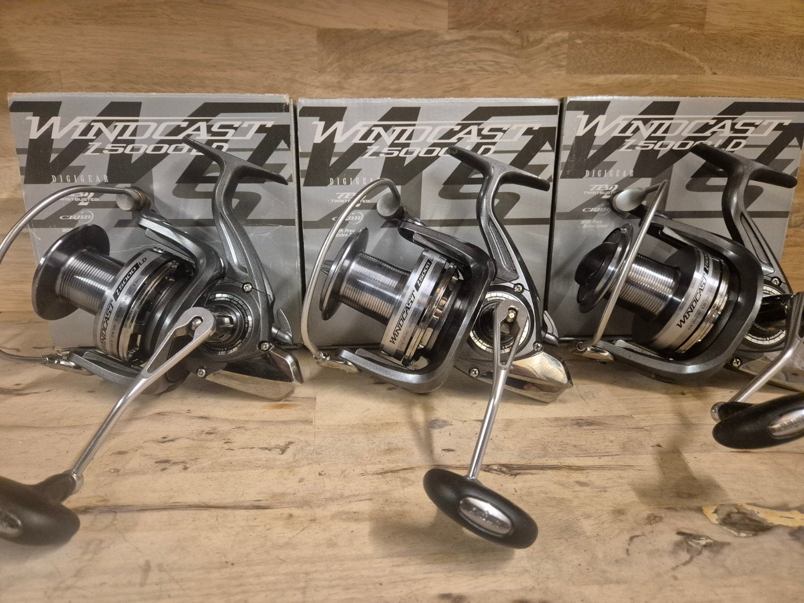 3x daiwa windcast z5000ld, Watersport en Boten, Ophalen of Verzenden, Molen