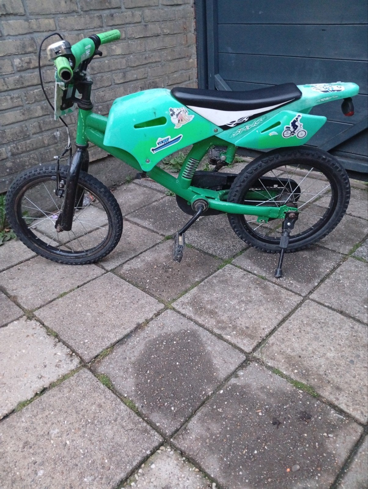 Volare Motobike kinderfiets 16 inch groen, Ophalen, Terugtraprem, Volare, 16 tot 20 inch