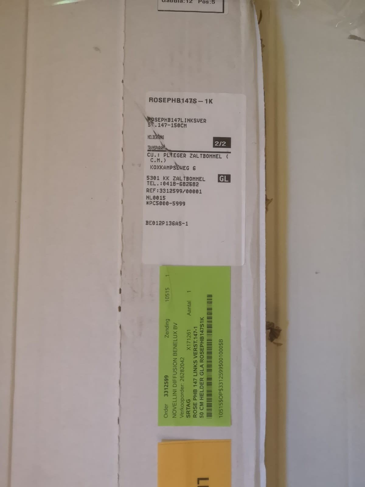 Novellini Rose PHB Douchedeur (Nieuw) + 2 Vaste Panelen, Ophalen, Zo goed als nieuw, Glas, Douche