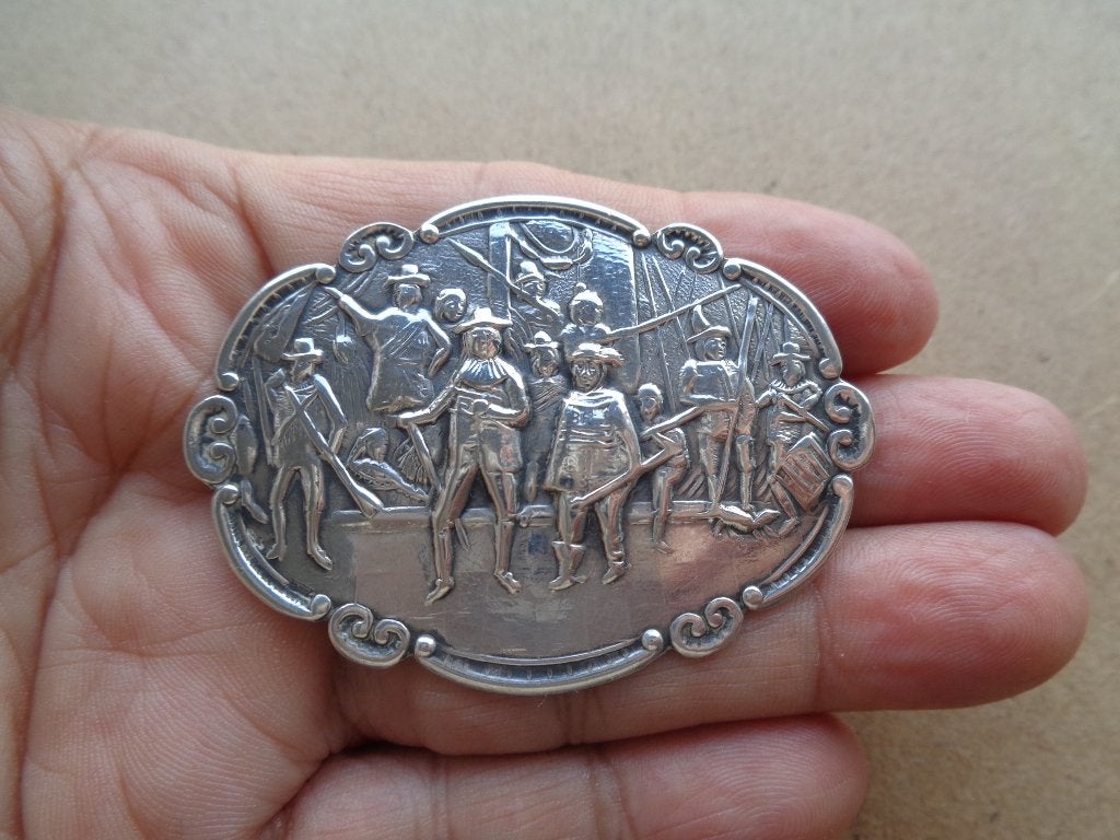 zilveren oud Hollandse broche [1128], Verzenden, Zilver, Broche