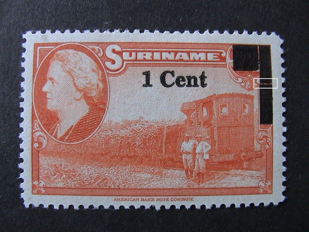 plaatfout suriname 284 type 2, ongebruikt., Verzenden, Na 1940, Postfris