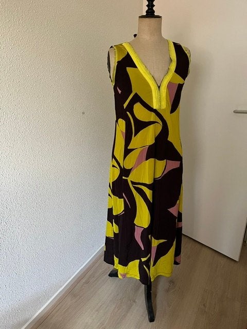 Marccain jurk 36, Verzenden, Geel, Zo goed als nieuw, Maat 36 (S)