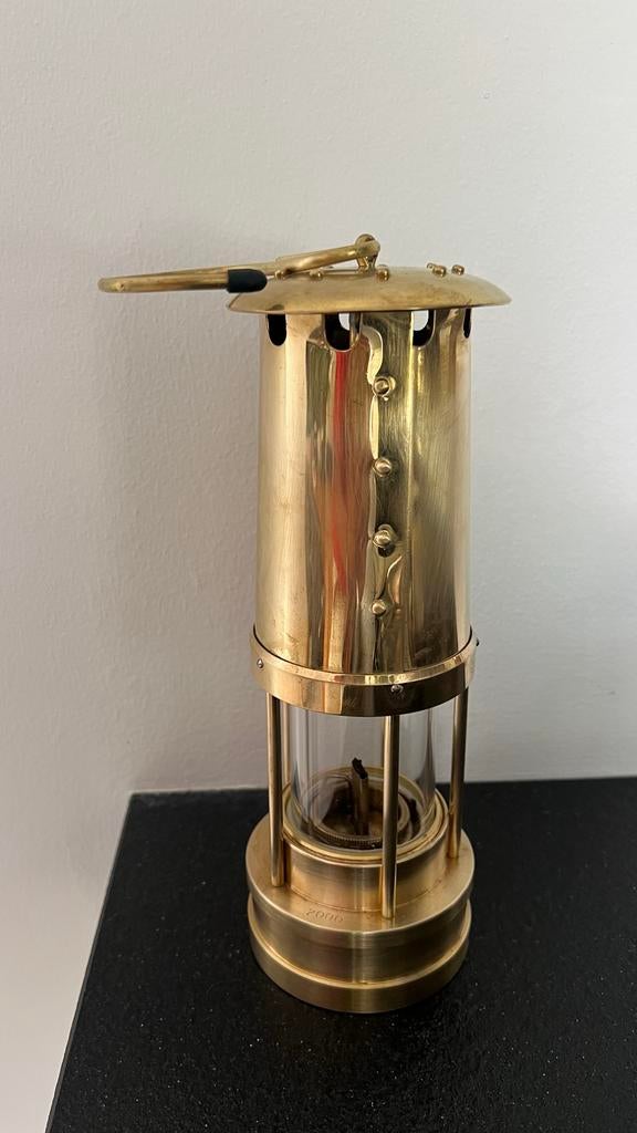 Authentieke messing mijnwerkerslamp - E. Thomas & Williams, Verzamelen, Ophalen of Verzenden, Zo goed als nieuw