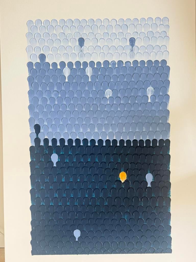Schilderij Vissenhuid 60x90 - Uniek Textuur Kunstwerk, Ophalen of Verzenden