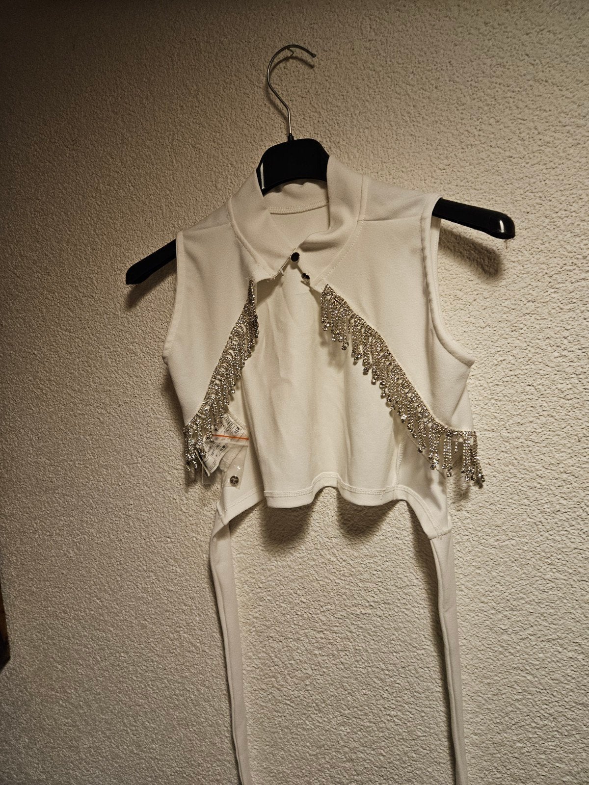 Witte crop top met zilveren kettingdetails, Kleding | Dames, Wit, Nieuw, Ophalen of Verzenden, Onbekend