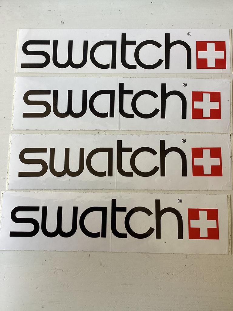 4 stickers Swatch horloges, Verzenden, Zo goed als nieuw, Merk