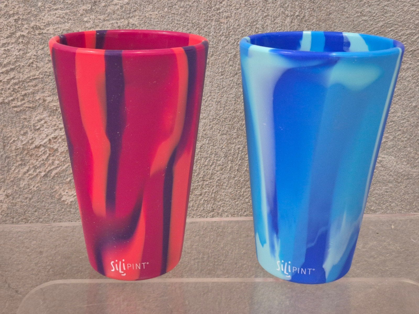 2 originele Silipint siliconen bekers 473ml zgan, Kunststof, Zo goed als nieuw, Overige stijlen, Mok