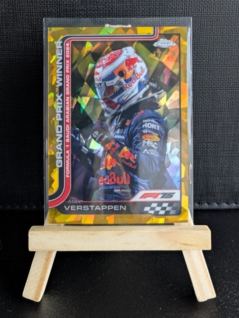 2025 Topps Chrome f1 Max verstappen 94 gold sapphire /50, Ophalen of Verzenden, Zo goed als nieuw, Formule 1