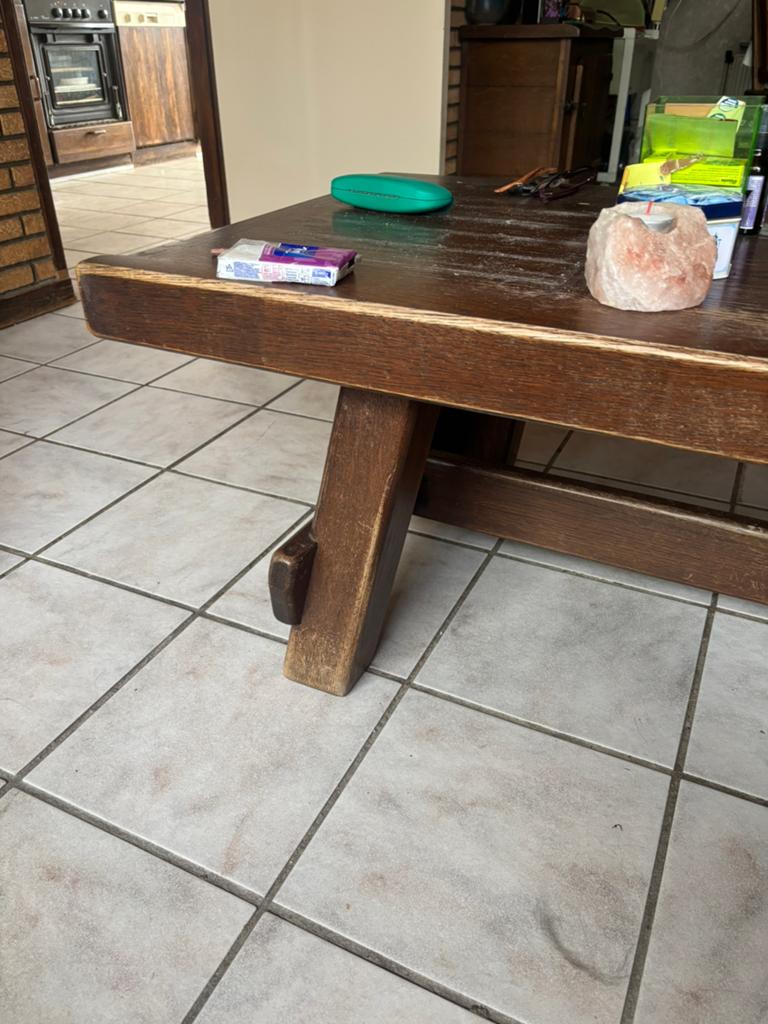 Robuste eiken tafel, Huis en Inrichting, Ophalen, 100 tot 150 cm, 50 tot 100 cm, Minder dan 50 cm