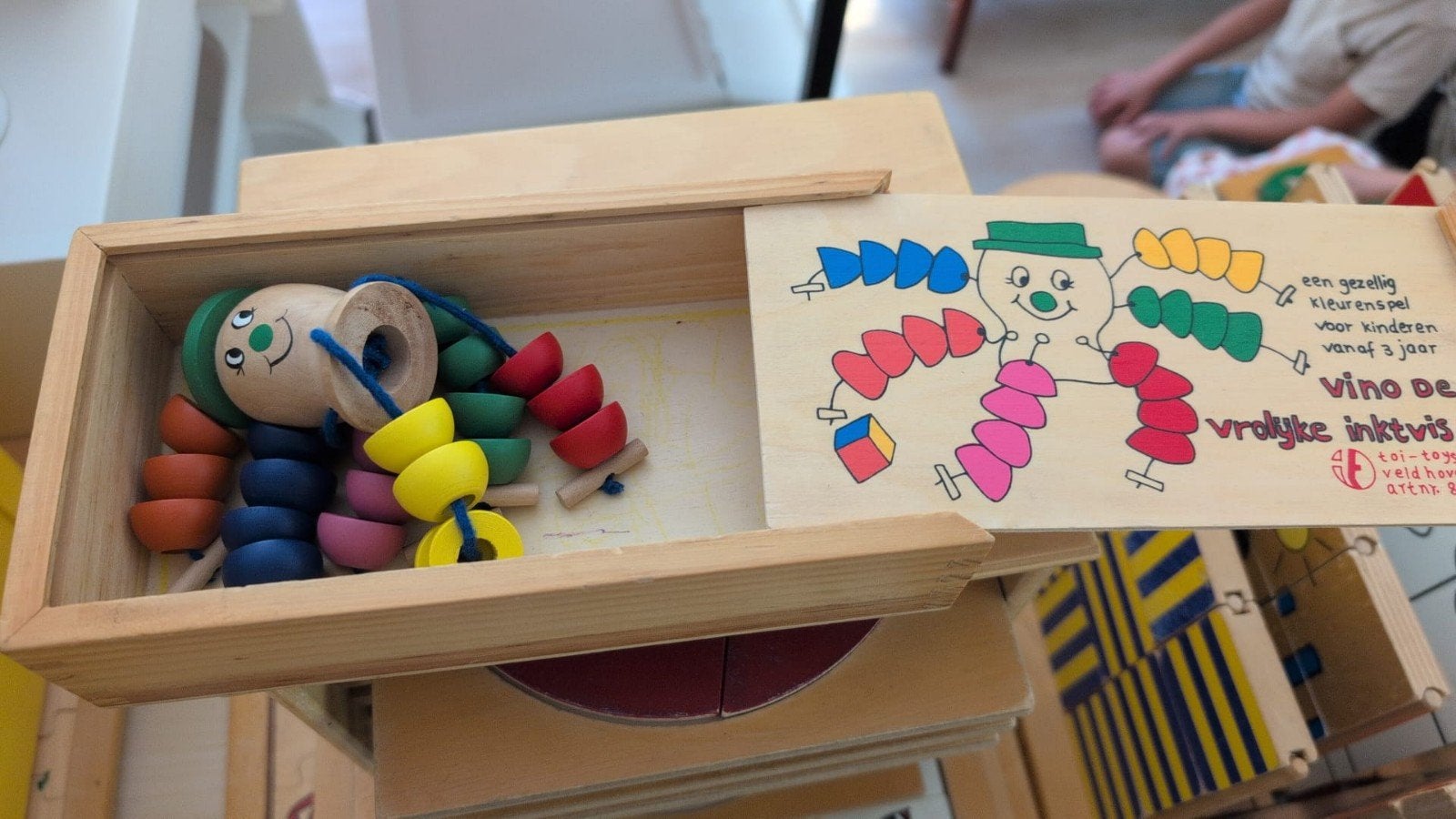Vrolijke Inktvis Houten Kleurenspel voor Kinderen, Kinderen en Baby's, Ophalen of Verzenden, Zo goed als nieuw, Overige typen