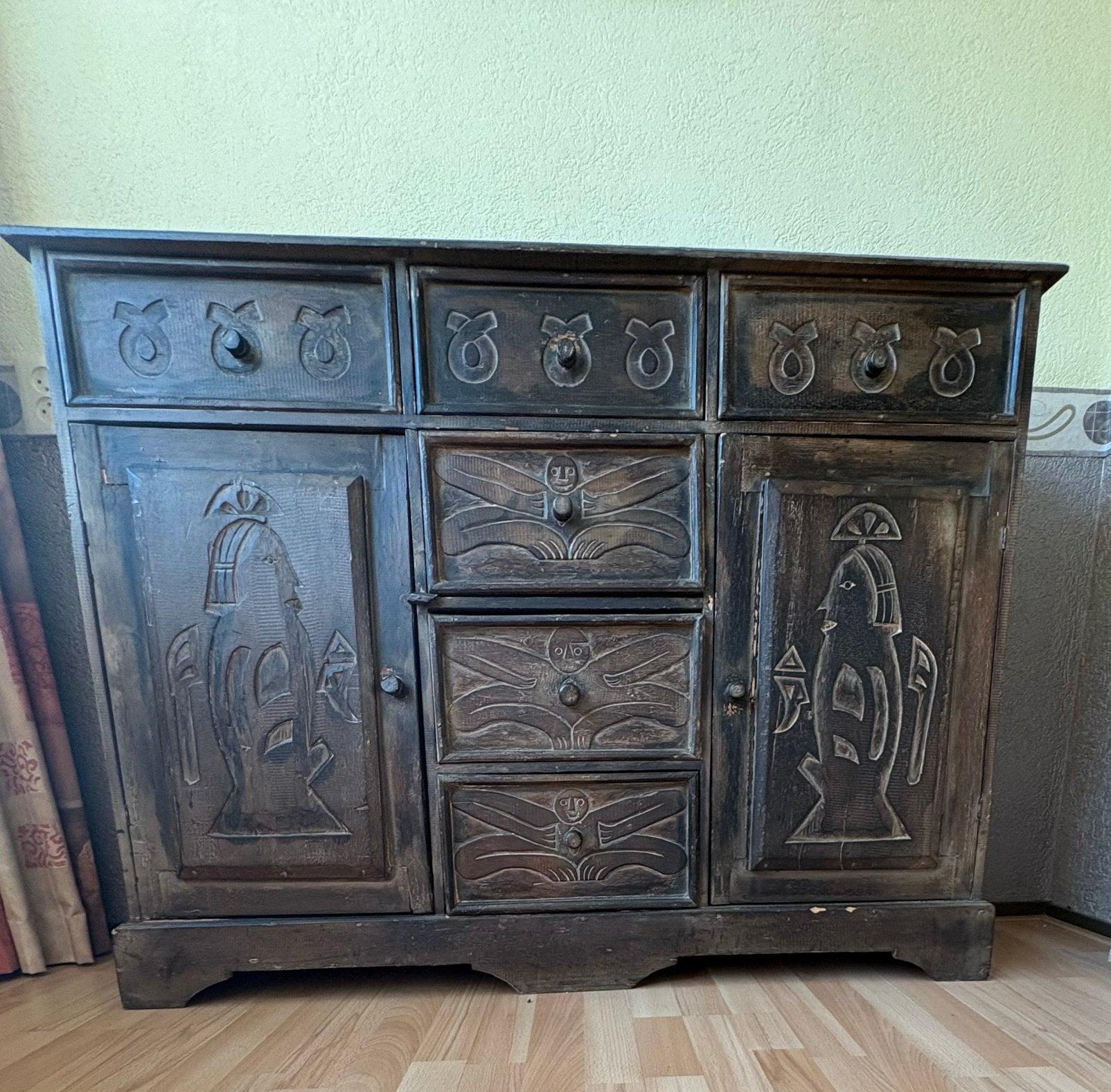 Antieke en oud dressoir/kast, 100 tot 150 cm, Zo goed als nieuw, 25 tot 50 cm, Met deur(en)